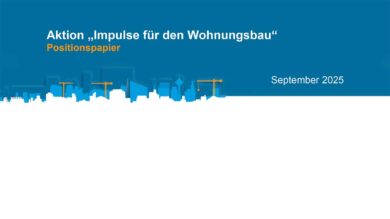 Neues Positionspapier der Aktion Impulse für den Wohnungsbau Bayern
