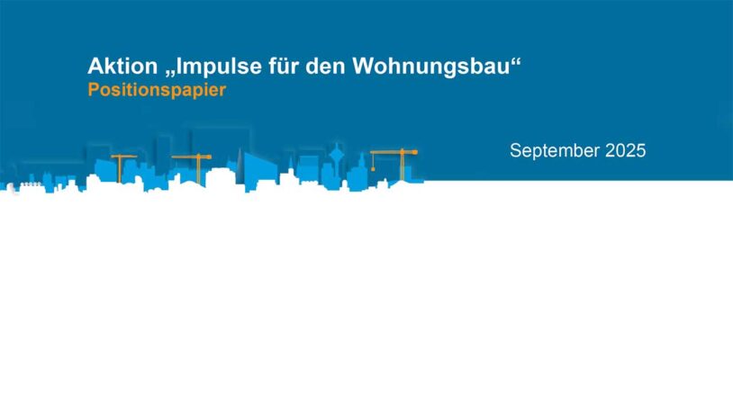 Neues Positionspapier der Aktion Impulse für den Wohnungsbau Bayern